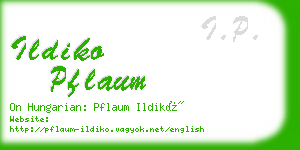 ildiko pflaum business card